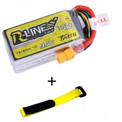 Batería Lipo Tattu R-Line 4S 1550mAh 95C 14.8V  Enchufe XT60